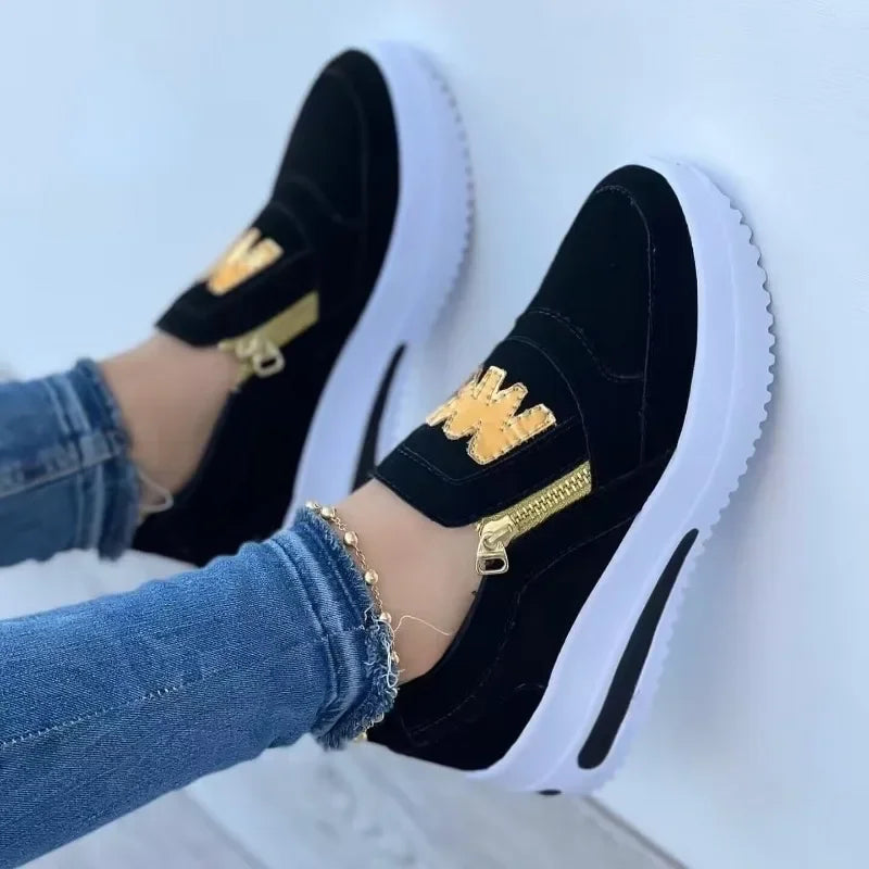 Chaussures à Semelle Épaisse pour Femme – Mocassins Mode Décontractés à Enfiler, Sneakers Tendance pour Ville, Loafers Sport Style Tennis🚚 Livraison rapide en 8 à 12 jours ouvrés depuis la France FelizShop