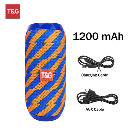 Enceinte Bluetooth Portable T&G TG117 – Haut-parleur Étanche TWS, Son Stéréo Surround, Support Carte TF et Radio FM, Idéal pour l’Extérieur 🚚 Livraison rapide en 8 à 12 jours ouvrés depuis la France ou nos entre FelizShop