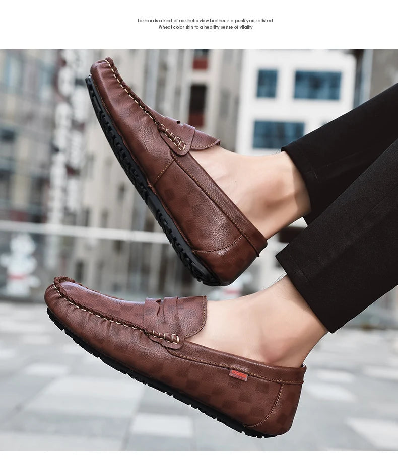Mocassins Homme Cuir – Chaussures Décontractées à Enfiler | Loafers Style Bateau Haut de Gamme (Taille 38 à 47)🚚 Livraison rapide en 8 à 12 jours ouvrés depuis la France FelizShop