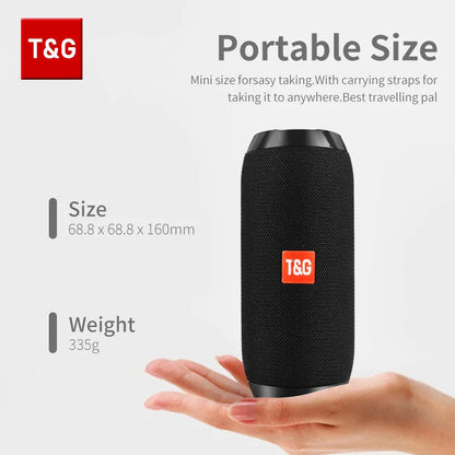 Enceinte Bluetooth Portable T&G TG117 – Haut-parleur Étanche TWS, Son Stéréo Surround, Support Carte TF et Radio FM, Idéal pour l’Extérieur 🚚 Livraison rapide en 8 à 12 jours ouvrés depuis la France ou nos entre FelizShop
