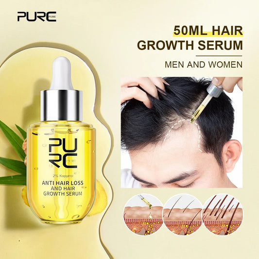 Sérum Capillaire PURC Biotine & Gingembre – Soin Réparateur & Hydratant – 35ml / 50ml🚚 Livraison rapide en 8 à 12 jours ouvrés depuis la France FelizShop