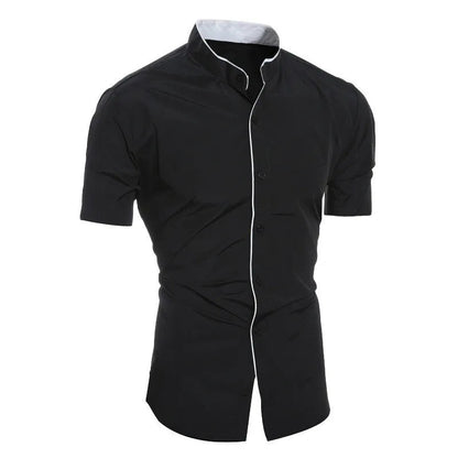 Chemise Homme Manches Courtes – Unie & Décontractée – Idéale pour l'Été et le Quotidien🚚 Livraison rapide en 8 à 12 jours ouvrés depuis la France FelizShop
