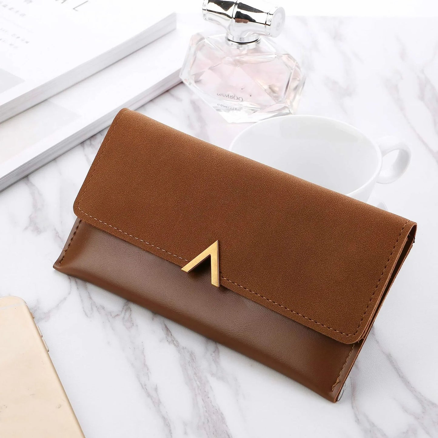 Portefeuille Femme Cuir 2023 – Pochette Enveloppe Chic, Porte-Monnaie & Cartes🚚Livraison rapide gratuite et sécurisée FelizShop