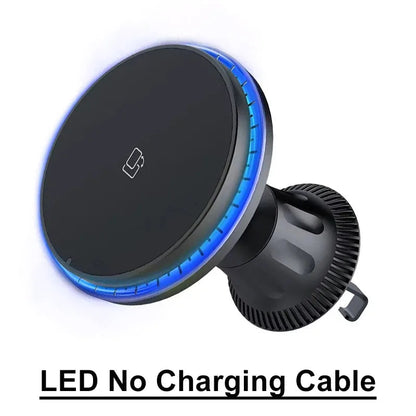 Chargeur sans fil magnétique pour voiture 30W RGB — Compatible iPhone 12, 13, 14, 15 Pro Max (MagSafe), support de téléphone voiture avec fixation, station de charge rapide 🚚 Livraison rapide en 8 à 12 jours ouvrés FelizShop