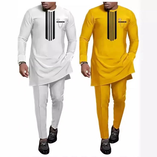 Ensemble Africain Homme Été – Chemise & Pantalon FelizShop