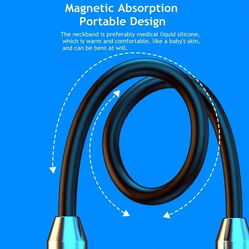 Wireless Headphones Bluetooth 5.0 Neckband Earphones Silicone Hifi 9D Stereo Sports Headset Halter Waterproof Magnetic Earbuds 🚚 Livraison rapide en 8 à 12 jours ouvrés FelizShop