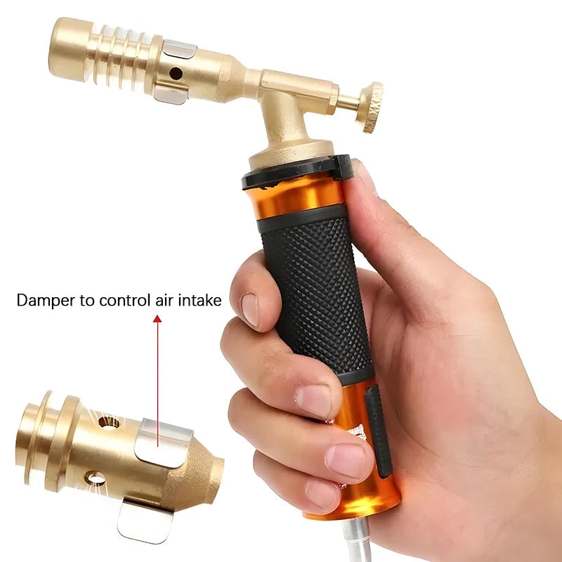 Chalumeau à gaz butane professionnel avec tuyau – Soudage et brasage FelizShop