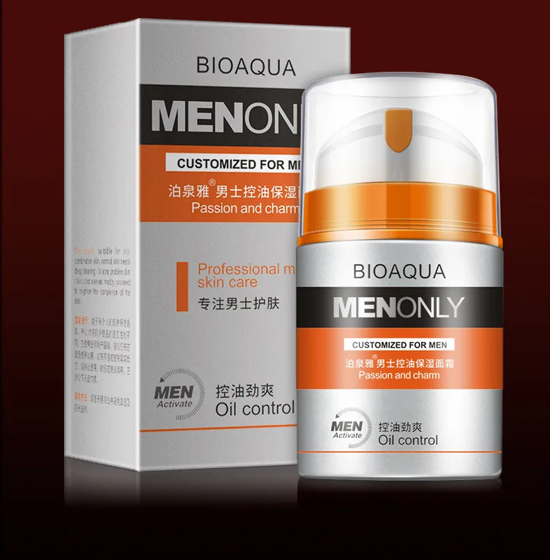 BIOAQUA Crème Hydratante Homme – Soin Visage Jour 50g | Anti-brillance, Raffermissante & Hydratation Intense🚚 Livraison rapide en France FelizShop