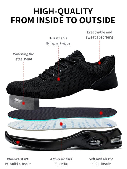 Chaussures de Sécurité Unisexe – Baskets de Travail Respirantes avec Coque en Acier, Résistantes aux Perforations, Confort et Protection
🚚 Livraison rapide en 8 à 12 jours ouvrés depuis la France FelizShop