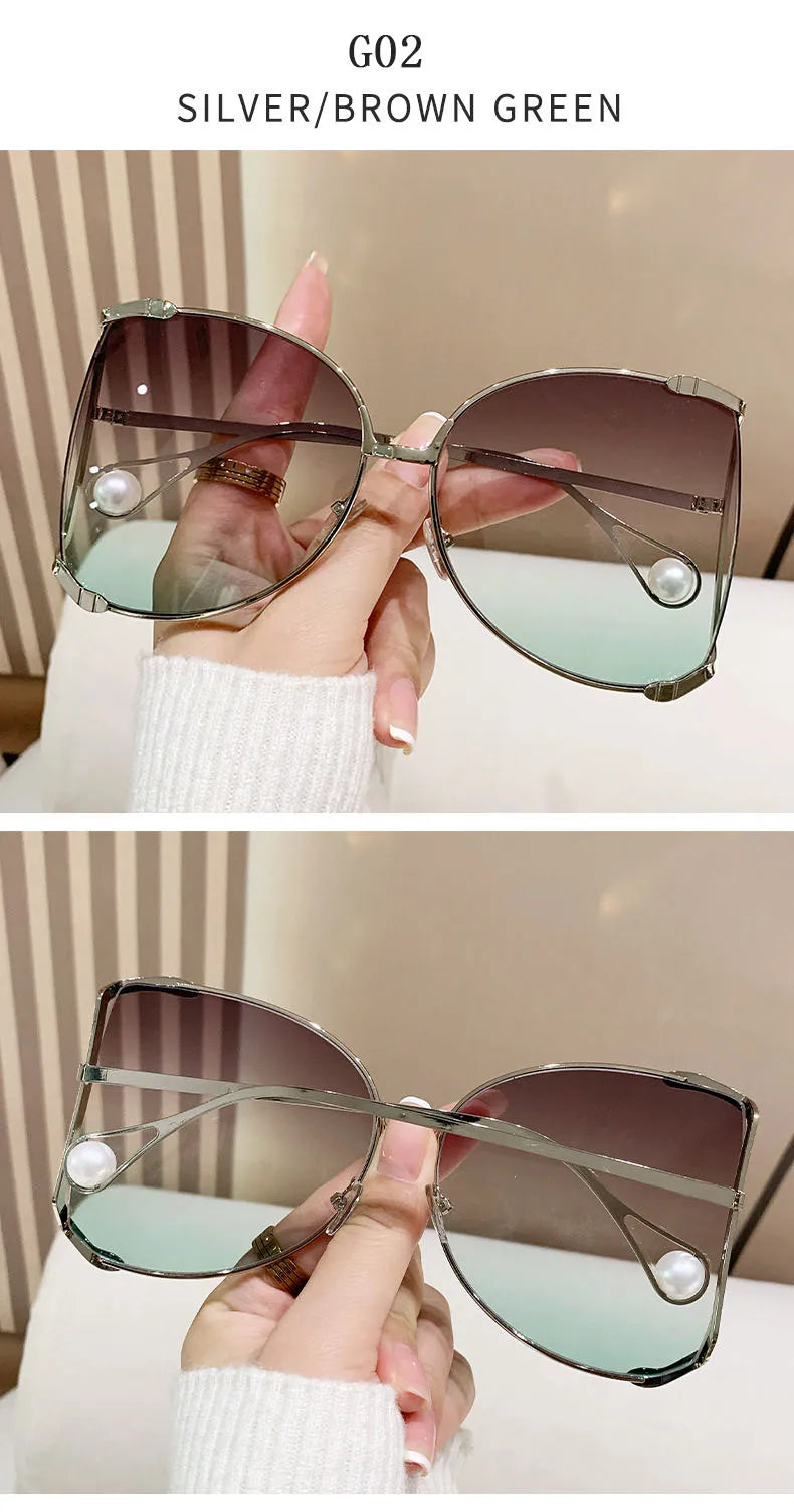 sunglasses Women 2024 Vacation Luxury Oversized Fashion Glasses Sunscreen Luxe Femme Lentes De Sol Mujer Lunette Soleil Femme 🚚 Livraison rapide en 8 à 12 jours ouvrés depuis la France FelizShop