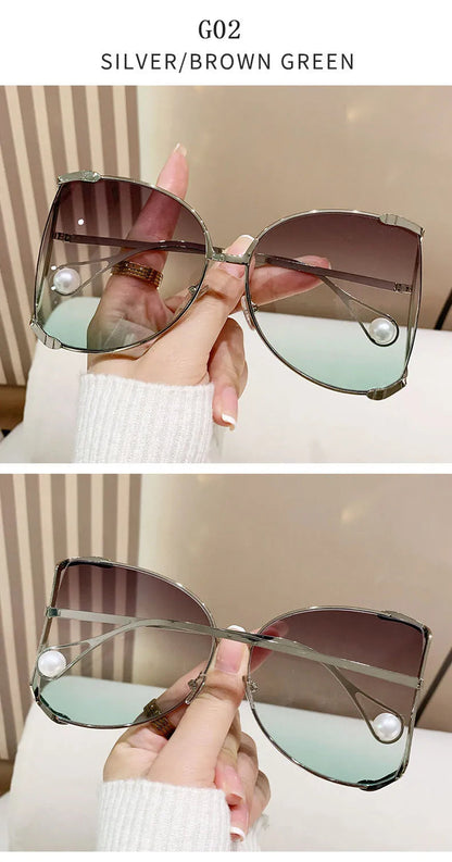 sunglasses Women 2024 Vacation Luxury Oversized Fashion Glasses Sunscreen Luxe Femme Lentes De Sol Mujer Lunette Soleil Femme 🚚 Livraison rapide en 8 à 12 jours ouvrés depuis la France FelizShop