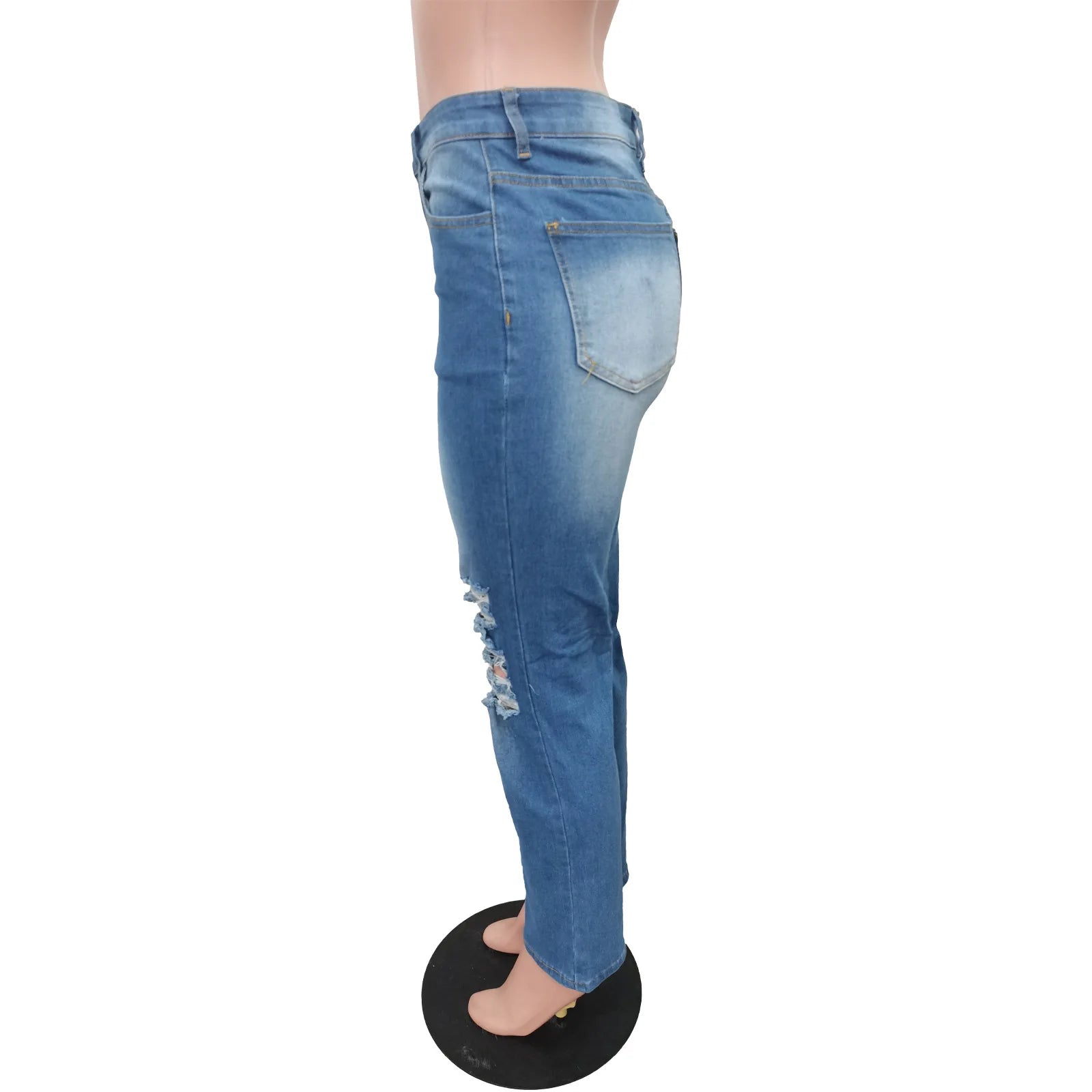 Hole Jeans Women Straight Pants Strecth High Strecth 2025 Streetwear Denims Washed Distressed Pockets Vintage Ripped Trousers
🚚Livraison gratuite rapide et sécurisé FR FelizShop