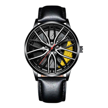Montre Homme Sport Luxe – Quartz Acier Inoxydable Design Jante de Voiture FelizShop