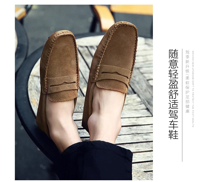 Chaussures homme 38–50 – Chaussures décontractées en cuir véritable – Mocassins tendance pour homme – Slip-on, chaussures plates pour conduite🚚 Livraison rapide en 8 à 12 jours ouvrés depuis la France FelizShop