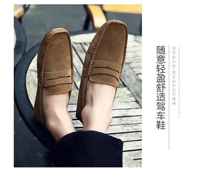 Chaussures homme 38–50 – Chaussures décontractées en cuir véritable – Mocassins tendance pour homme – Slip-on, chaussures plates pour conduite🚚 Livraison rapide en 8 à 12 jours ouvrés depuis la France FelizShop
