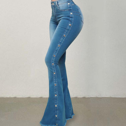 Mid Waisted Stretch Flare Jeans Women Denim Pants Wide Leg Butt-lifted Casual Korean Style Skinny Bell Bottom Pocket Trousers
🚚Livraison gratuite rapide et sécurisé FR FelizShop
