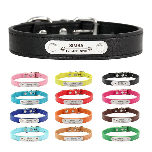Collier Personnalisé pour Chien & Chat – Gravure Nom + Anti-Perte – Simili Cuir Rose (Taille S à L) 🚚 Livraison rapide en 8 à 12 jours ouvrés depuis la France FelizShop