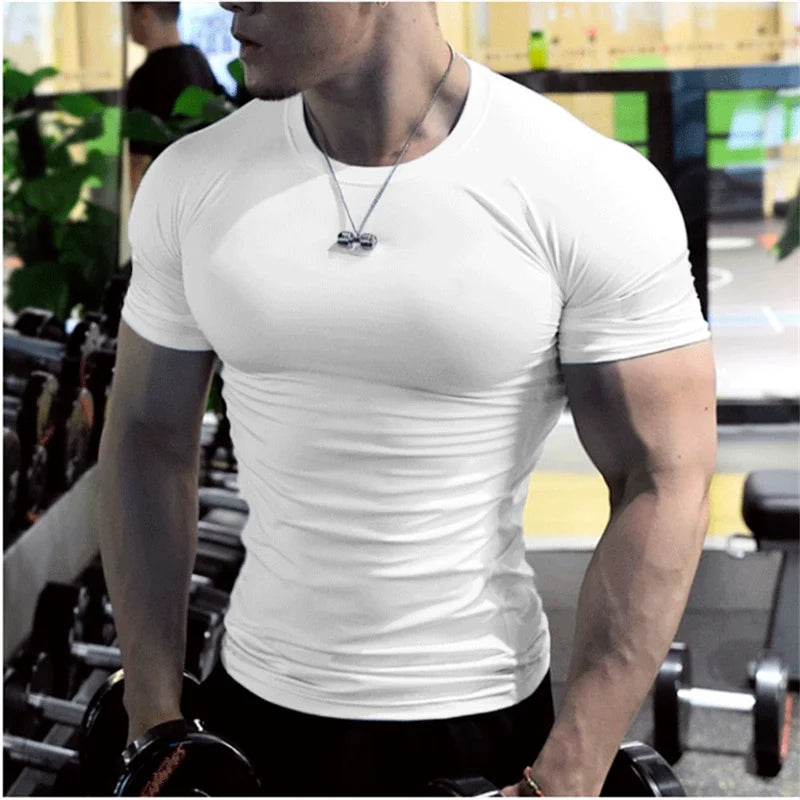 T-shirt Oversize Homme – Manches Courtes, Blanc, Séchage Rapide, Style Football & Gym, Compression Décontractée pour Sport et Streetwear🚚 Livraison rapide en 8 à 12 jours ouvrés depuis la France FelizShop