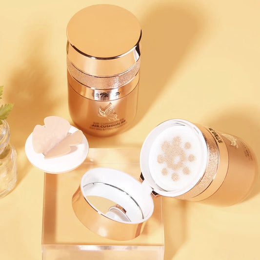 BB Cream Air Cushion – Fond de Teint Hydratant & Unifiant avec Houppette Papillon | Anti-Brillance, Waterproof & Éclaircissant🚚 Livraison rapide 5 à 10 jours ouvrés FelizShop