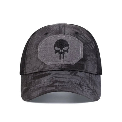 Unisex Skull Embroidery Baseball Net Caps Spring Summer Outdoor Sunscreen Hat Adjustable Casual Trucker Hats FelizShop