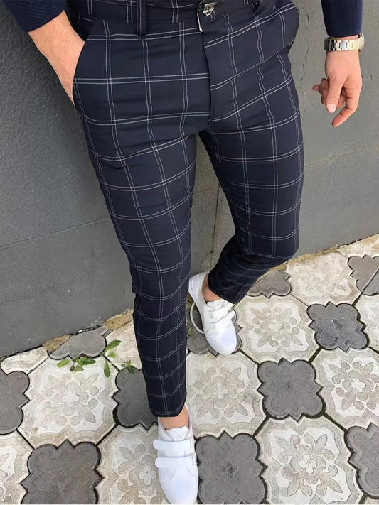 Pantalon Homme Business Décontracté | Style Rétro Imprimé | Coupe Droite Longue | Streetwear Élégant🚚Livraison rapide gratuite et sécurisée FelizShop