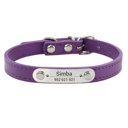 Collier Personnalisé pour Chien & Chat – Gravure Nom + Anti-Perte – Simili Cuir Rose (Taille S à L) 🚚 Livraison rapide en 8 à 12 jours ouvrés depuis la France FelizShop