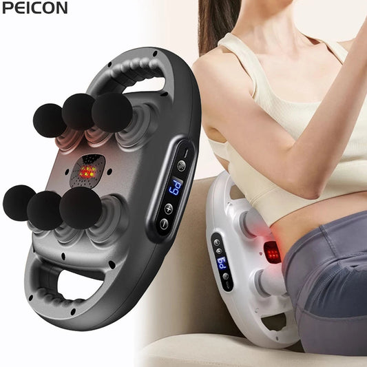 Pistolet de massage fascia haute fréquence — Appareil de massage musculaire dos et taille, 6 têtes interchangeables — Massage professionnel pour le corps et les épaules🚚 Livraison rapide en 8 à 12 jours ouvrés dep FelizShop