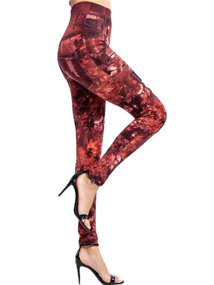 YRRETY – Leggings de sport femme effet jean, sans couture, extensibles et imprimés. Taille haute, parfaits pour l’été, le running, la salle de sport ou un look décontracté push-up.🚚Livraison gratuite rapide et sé FelizShop
