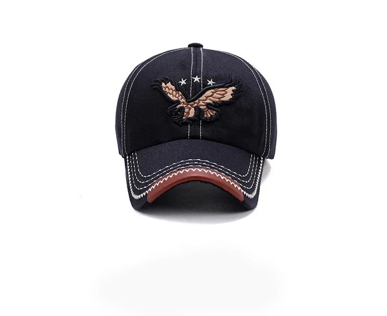 Casquette baseball homme & femme quatre saisons — Broderie aigle — Style coréen tendance — Casquette couple décontractée anti-UV🚚 Livraison rapide FelizShop