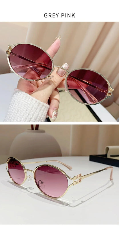 vintage small oval alloy sunglasses women new fashion brand elegant sexy sun glasses ladies trendy driving gradient shades uv400 🚚 Livraison rapide en 8 à 12 jours ouvrés depuis la France FelizShop