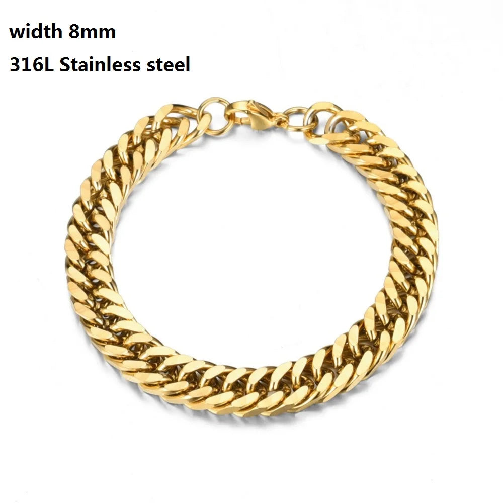 Bracelet Chaîne Cubaine en Acier Inoxydable 316L – Style Figaro Unisexe – Bijou Vintage & Tendance🚚 Livraison rapide en 8 à 12 jours ouvrés depuis la France FelizShop