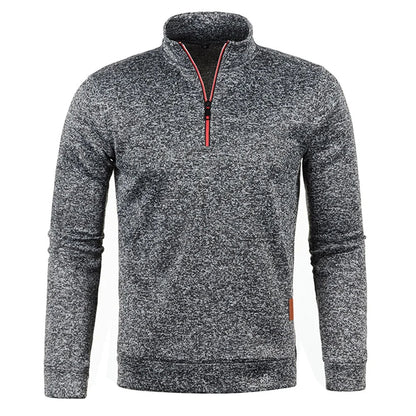 Sweatshirt Homme Demi-Zippé – Pull Épais à Col Montant, Style Décontracté pour le Printemps/Automne, Couleur Unie 🚚 Livraison rapide en 8 à 12 jours ouvrés depuis la France FelizShop