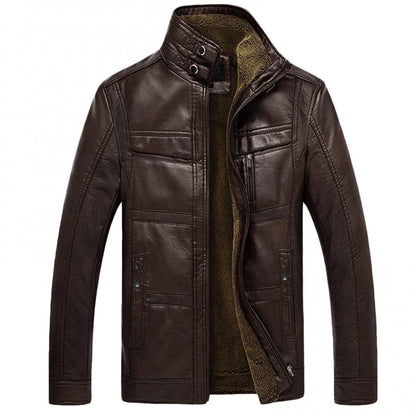 veste homme Marron pour Homme – Doublée Polaire, Style Motard🚚Livraison rapide gratuite et sécurisée FelizShop