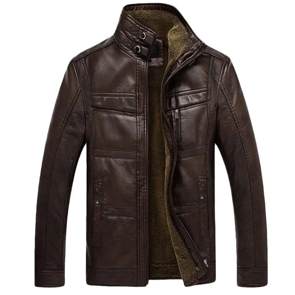 veste homme Marron pour Homme – Doublée Polaire, Style Motard🚚Livraison rapide gratuite et sécurisée FelizShop