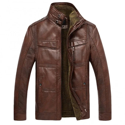 veste homme Marron pour Homme – Doublée Polaire, Style Motard🚚Livraison rapide gratuite et sécurisée FelizShop