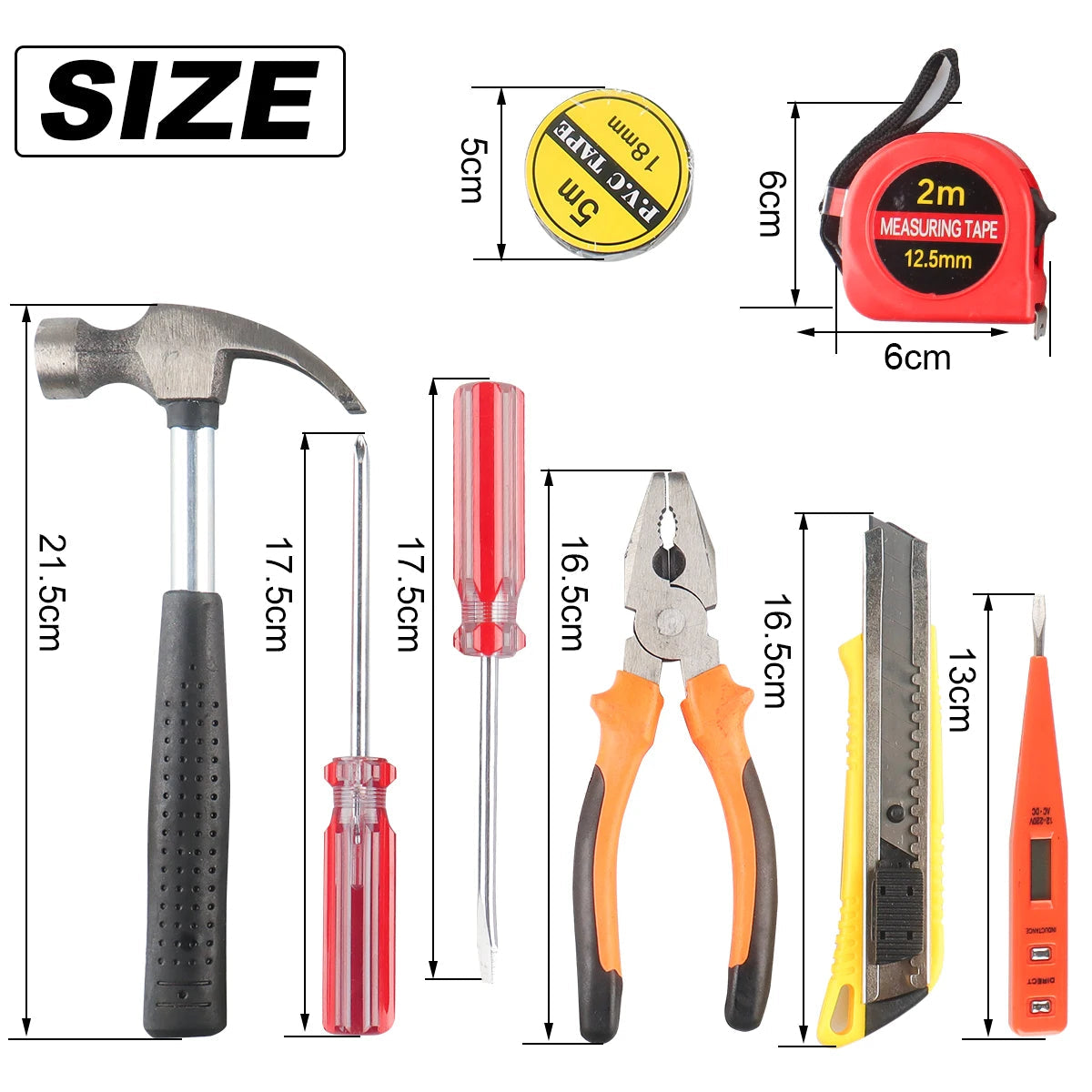 Kit d’Outils 8/9/12/13 Pièces avec Mallette – Réparation Maison & Auto FelizShop