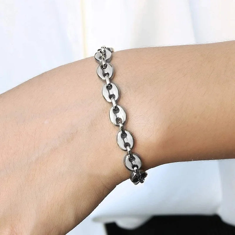 Bracelet Chaîne Cubaine en Acier Inoxydable 316L – Style Figaro Unisexe – Bijou Vintage & Tendance🚚 Livraison rapide en 8 à 12 jours ouvrés depuis la France FelizShop