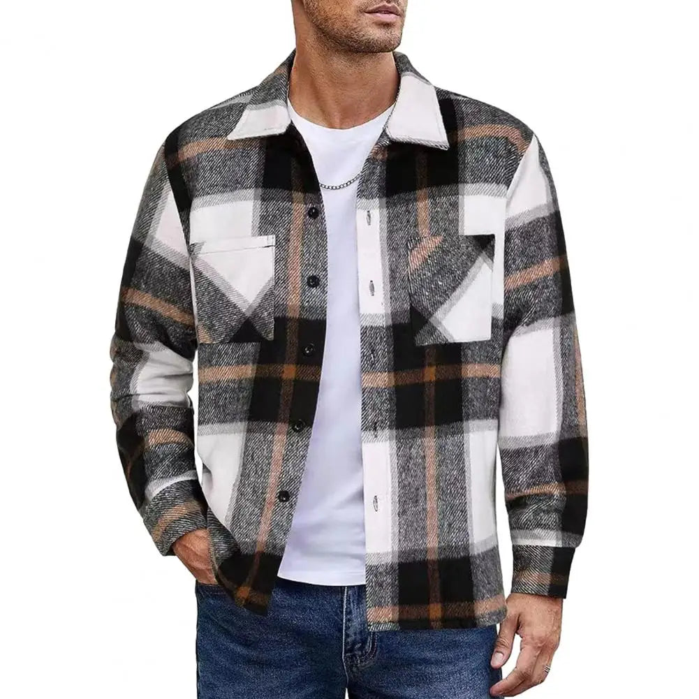 urchemise Vintage à Carreaux Homme – Style Décontracté Automne🚚Livraison rapide gratuite et sécurisée FelizShop