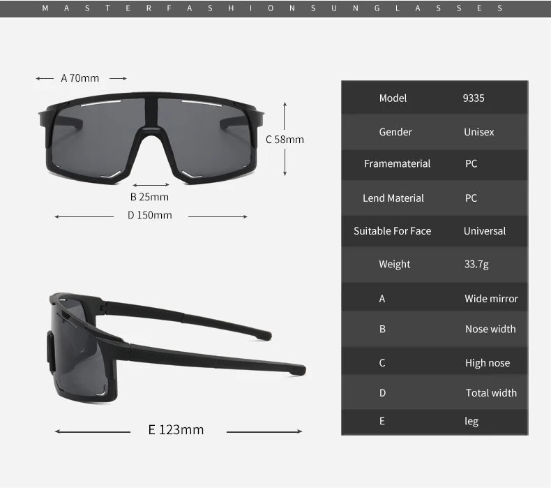 Lunettes de Cyclisme Polarisées – Anti-UV & Coupe-Vent – Pour Sport, Route & VTT🚚 Livraison rapide en 8 à 12 jours ouvrés depuis la France FelizShop