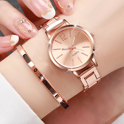 Montre Femme Élégante + Bracelet Love – Set 2 pièces – Style Chic & Minimaliste🚚 Livraison rapide en 8 à 12 jours ouvrés depuis la France FelizShop