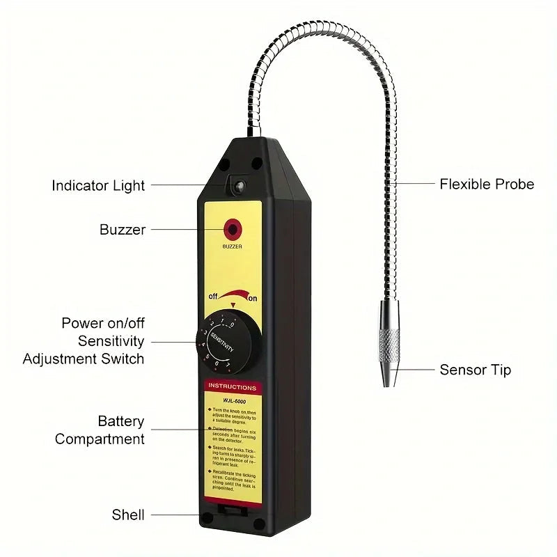 Détecteur Fuites Halogène WJL-6000 – Climatisation & Réfrigérant FelizShop