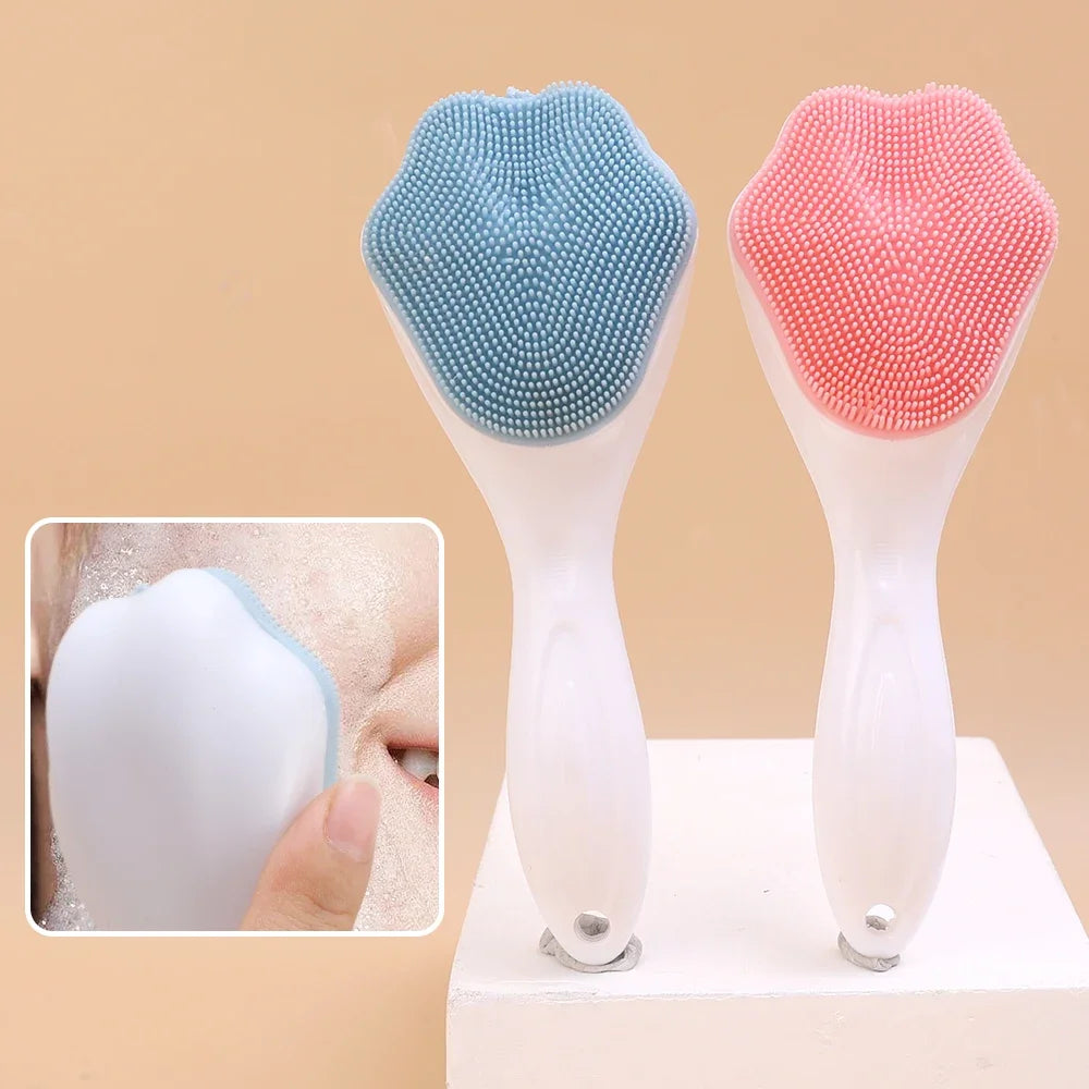 Soft Silicone Facial Cleansing Brush 2 in 1 Silicone Face Mask Brush & Face Scrubber For Exfoliating Massaging Remove Blackhead 🚚 Livraison rapide en 8 à 12 jours ouvrés depuis la France FelizShop