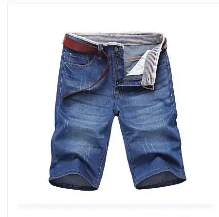 Short en Jean Homme Bleu Été – Coupe Droite, Taille 40 – Denim Coton Léger & Confortable FelizShop