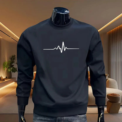 Sweatshirt Homme Col Rond – Pull Casual Imprimé à Manches Longues, Style Polyvalent pour Jogging & Quotidien sweat-homme-col-rond-imprime-jogging-casual