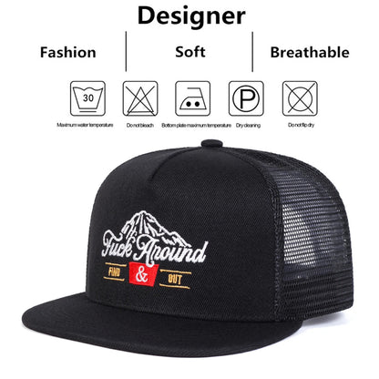 Casquette unisexe ANOUND avec broderie lettres – Style hip-hop – Casquette filet réglable pour le printemps et l’été – Casquette de baseball décontractée, protection solaire, sport 🚚 Livraison rapide FelizShop