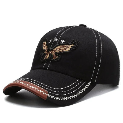 Casquette baseball homme & femme quatre saisons — Broderie aigle — Style coréen tendance — Casquette couple décontractée anti-UV🚚 Livraison rapide FelizShop