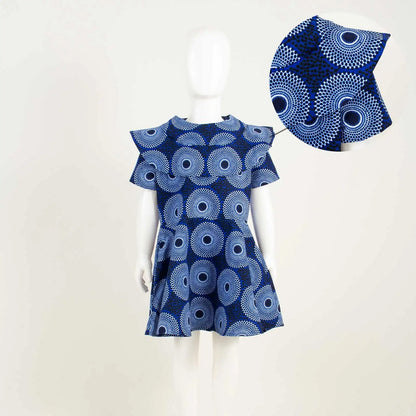 Robe Africaine Fille – Imprimé Wax Dashiki à Volants Été FelizShop