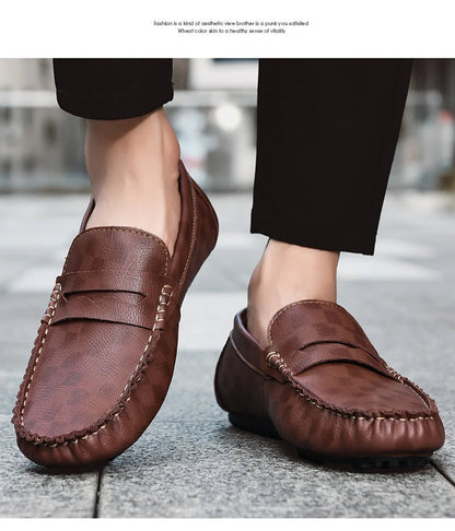 Mocassins Homme Cuir – Chaussures Décontractées à Enfiler | Loafers Style Bateau Haut de Gamme (Taille 38 à 47)🚚 Livraison rapide en 8 à 12 jours ouvrés depuis la France FelizShop