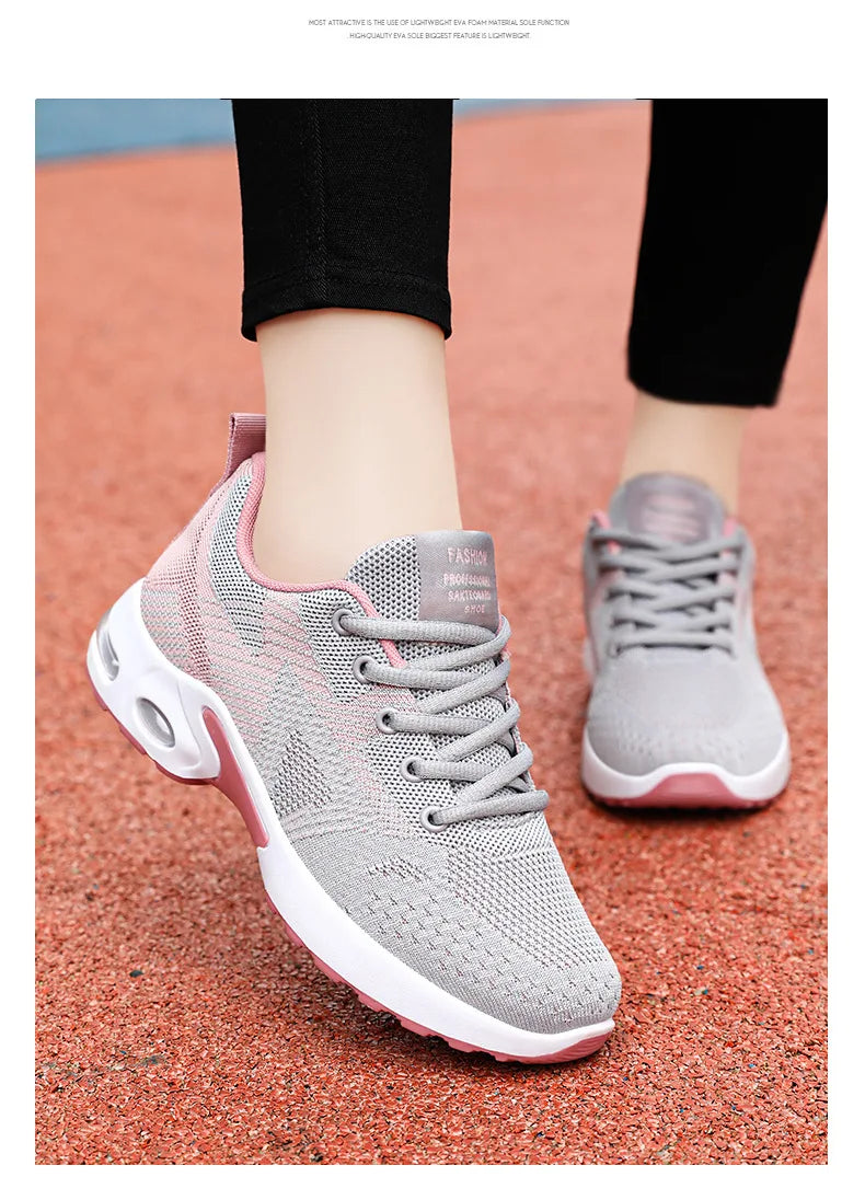 Baskets de Running Femme 2025 – Chaussures de Sport Respirantes à Coussin d’Air | Confort & Grandes Tailles🚚 Livraison rapide en 8 à 12 jours ouvrés depuis la France FelizShop