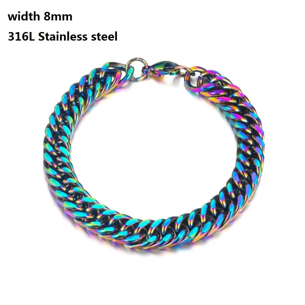 Bracelet Chaîne Cubaine en Acier Inoxydable 316L – Style Figaro Unisexe – Bijou Vintage & Tendance🚚 Livraison rapide en 8 à 12 jours ouvrés depuis la France FelizShop